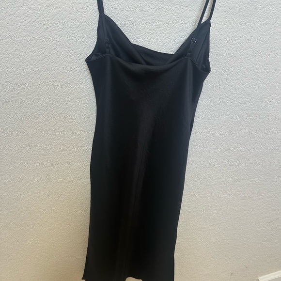 Express satin cowl midi Black Slip Dress - Picture 6 of 6